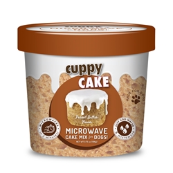 Cuppy Cake - Microwave Cake in A Cup for Dogs - Peanut Butter Flavor Puppy Cake, cake mix for dogs with frosting, microwave dog cake, cake in a cup, Give your dog a birthday cake, Free shipping on orders over $25, carob flavor, banana flavor and wheat-free peanut butter. birthday cakes for dogs, birthday cake for dogs, dog birthday, dog birthday cakes, dogs birthday cake,  dog birthday cake recipe, dog recipes, dog treat recipes, pet food, cake for dogs, dog cakes, dog cakes for dogs, dog cake mix, doggie birthday cake, homemade dog treats, homemade dog 